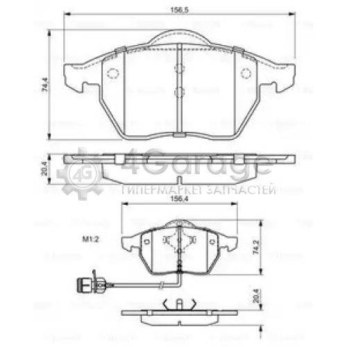 BOSCH 0986460937 Тормозные колодки 0986460937