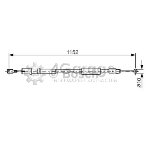 BOSCH 1987482025 Трос механического тормозного привода