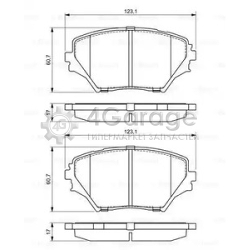 BOSCH 0986424719 Тормозные колодки 0986424719