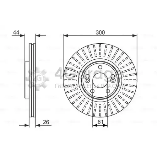 BOSCH 0986479668 Тормозной диск