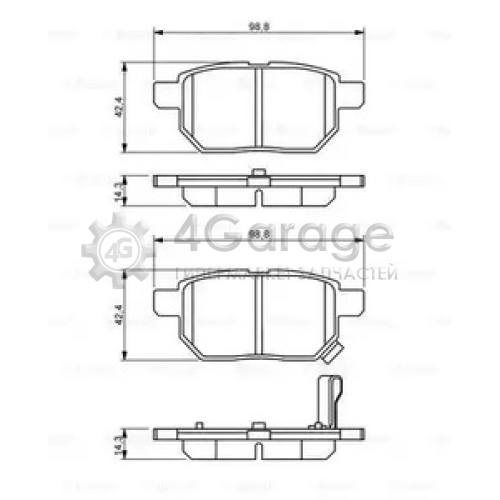 BOSCH 0986494255 Тормозные колодки задние 0986494255