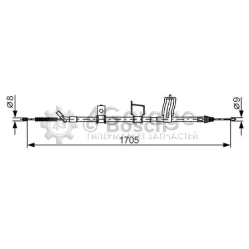 BOSCH 1987482339 Трос стоян торм прав Nissan Qashqai Qashqai+2