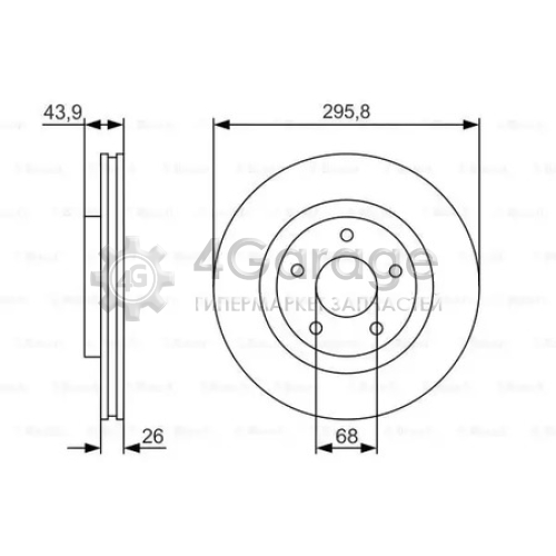 BOSCH 0986479R89 Тормозной диск передний