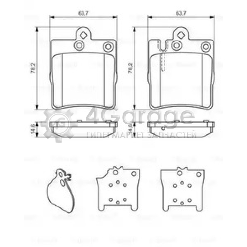 BOSCH 0986494022 Тормозные колодки 0986494022