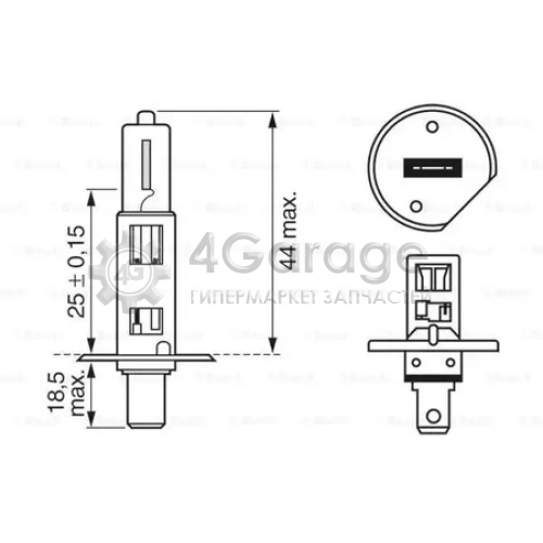 BOSCH 1987302411 Лампа TRUCKLIGHT H1 24V 70W 1987302411