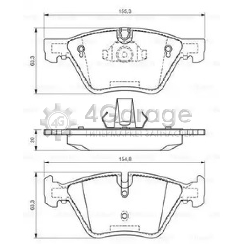 BOSCH 0986494118 Комплект тормозных колодок диско 0986494118