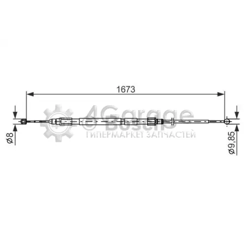 BOSCH 1987477947 Трос ручного тормоза R