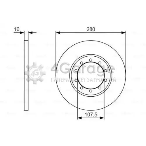 BOSCH 0986479R92 Тормозной диск задний 0986479R92