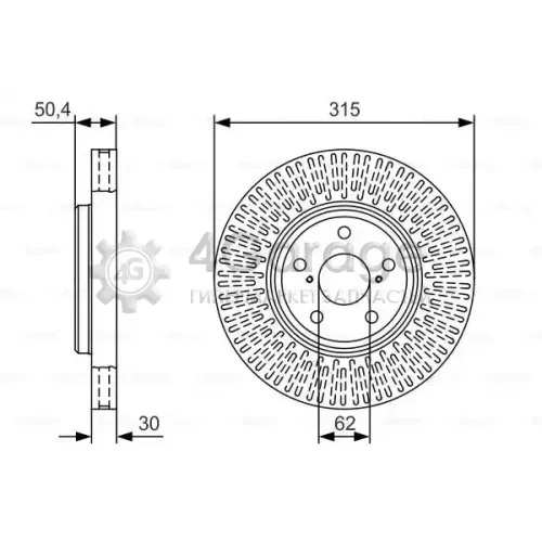 BOSCH 0986479T40 BRAKE DISC