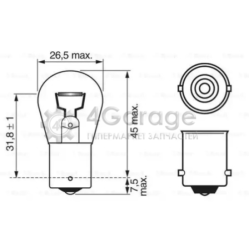 BOSCH 1987302501 Лампа накаливания