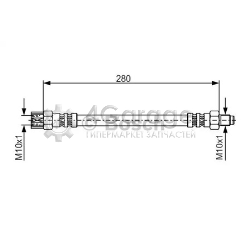 BOSCH 1987476396 Шланг тормозной