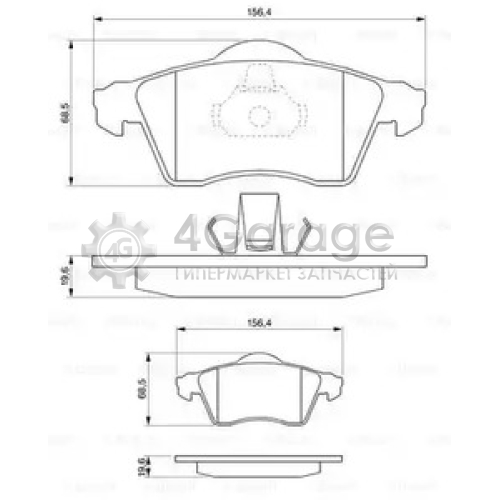 BOSCH 0986494008 Тормозные колодки 0986494008