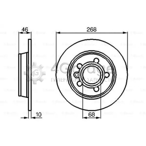 BOSCH 0986478421 Тормозной диск 0986478421