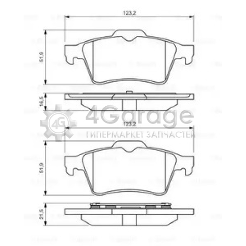 BOSCH 0986494032 Колодки торм задн к т