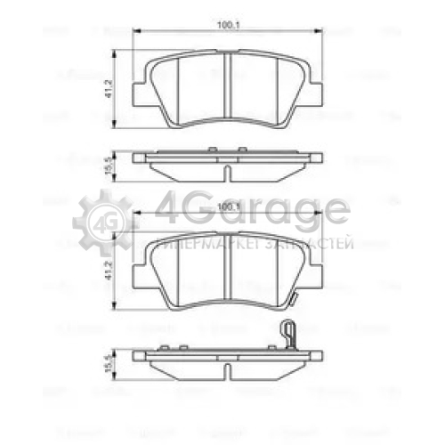 BOSCH 0986495351 Колодки торм диск к т задн