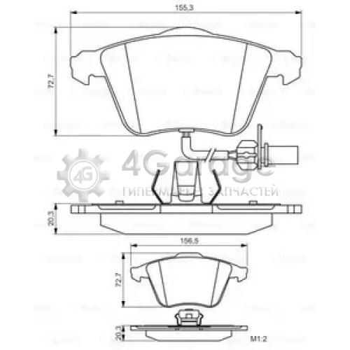 BOSCH 0986495272 Колодки тормозные