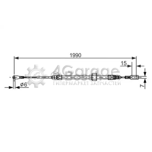 BOSCH 1987477854 Трос торм MB Sprinter VW Crafter