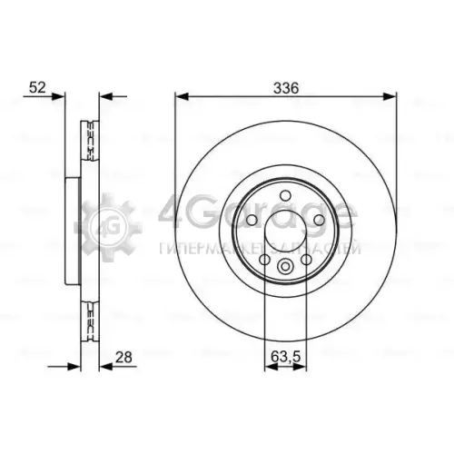 BOSCH 0986479395 Тормозной диск