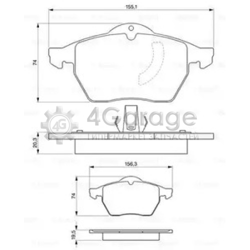 BOSCH 0986424360 Тормозные колодки 0986424360