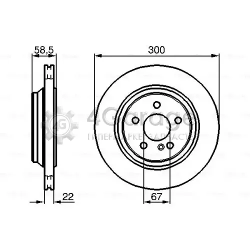 BOSCH 0986478473 Тормозной диск 0986478473