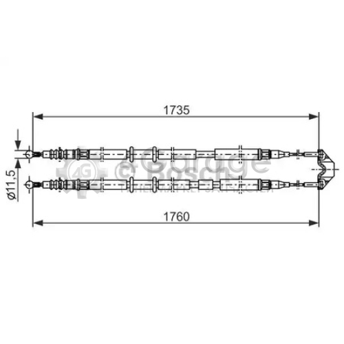 BOSCH 1987477934 Трос стоян торм