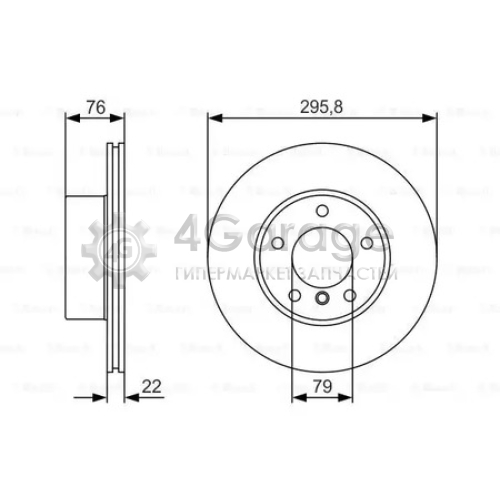 BOSCH 0986479R72 Тормозной диск передний