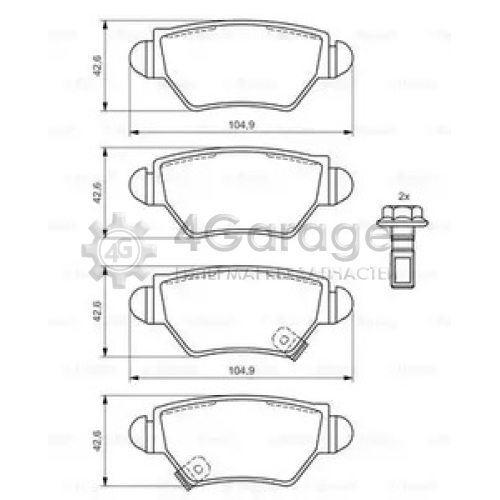 BOSCH 0986494014 Тормозные колодки 0986494014