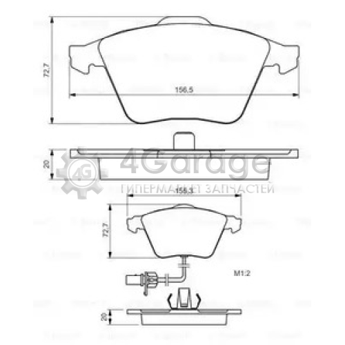 BOSCH 0986494283 Тормозные колодки 0986494283