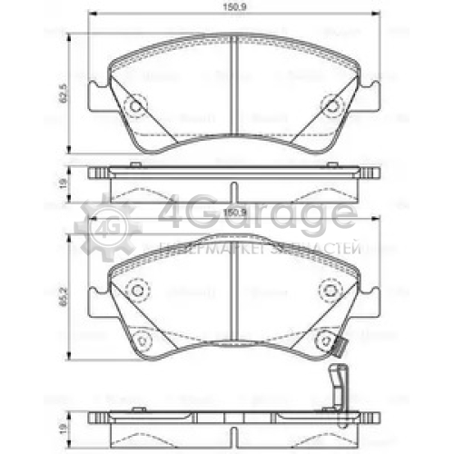 BOSCH 0986495106 Колодки тормозные дисковые 0986495106