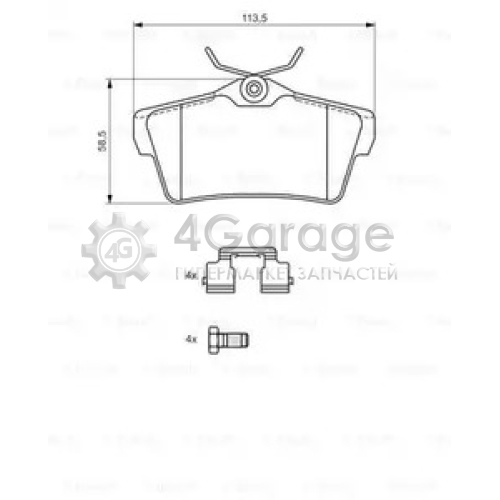 BOSCH 0986494192 Тормозные колодки 0986494192