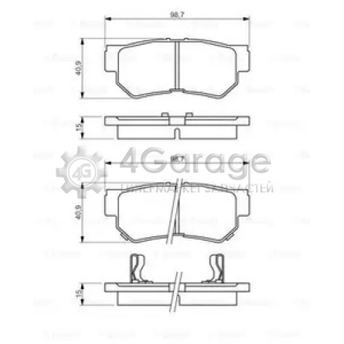 BOSCH 0986494417 Колодки торм к т