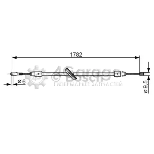 BOSCH 1987477902 ТРОС СТОЯНОЧНОГО ТОРМОЗА