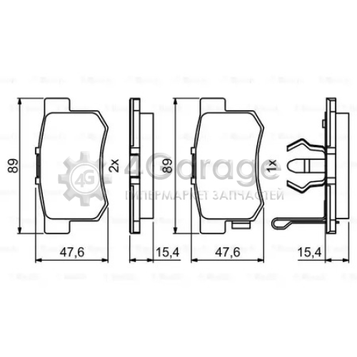 BOSCH 0986494233 Колодки торм задн к т