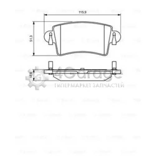 BOSCH 0986494043 Тормозные колодки 0986494043