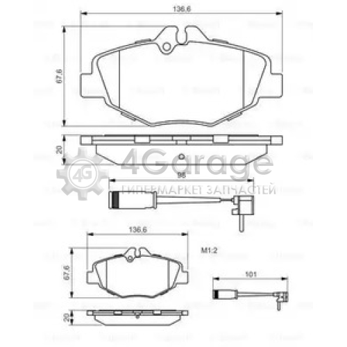 BOSCH 0986494285 Тормозные колодки передние 0986494285