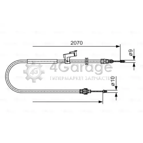 BOSCH 1987482133 Трос ручного тормоза L