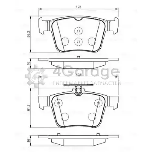 BOSCH 0986494658 Колодки торм диск к т