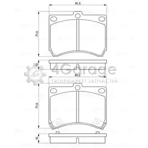 BOSCH 0986460974 Колодки торм.пер.