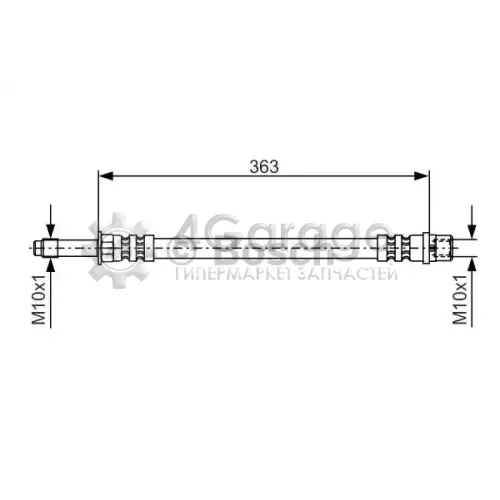 BOSCH 1987476295 Тормозной шланг передний 1987476295