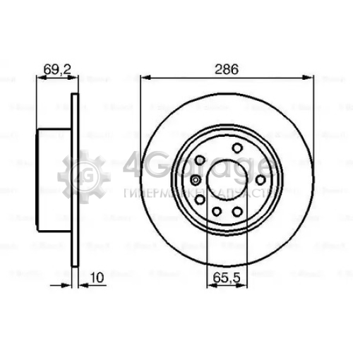 BOSCH 0986478436 Диск тормозной задний OPEL VECTRA B SAAB 9 3 0986478436