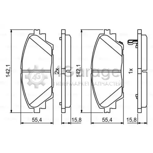 BOSCH 0986494804 Колодки торм диск к т Mazda 3 CX 3