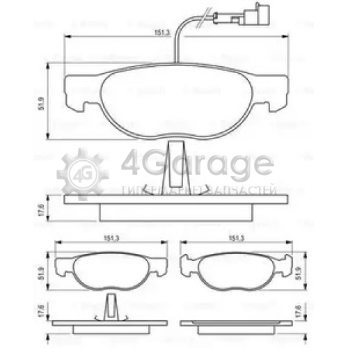 BOSCH 0986424246 Тормозные колодки 0986424246