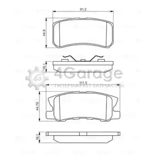 BOSCH 0986495357 Колодки торм. зад.