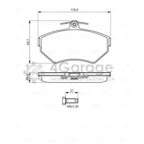 BOSCH 0986494010 Колодки торм.пер.