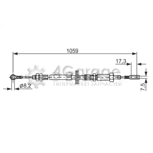 BOSCH 1987477114 Трос стоян торм