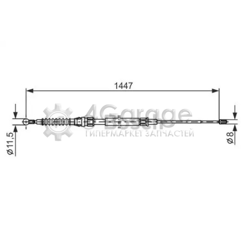 BOSCH 1987477958 Тормозной трос 1987477958