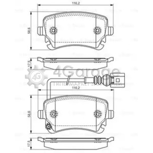 BOSCH 0986495094 Колодки торм диск к т