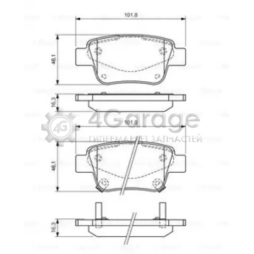 BOSCH 0986424798 Тормозные колодки 0986424798