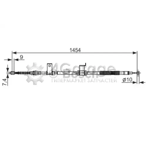 BOSCH 1987482294 Трос ручного тормоза R