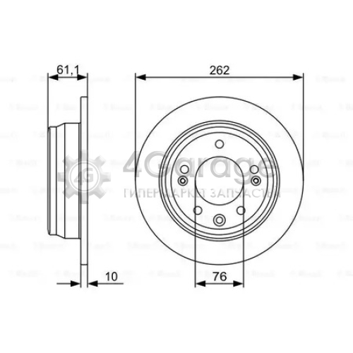 BOSCH 0986479508 Диск торм задн